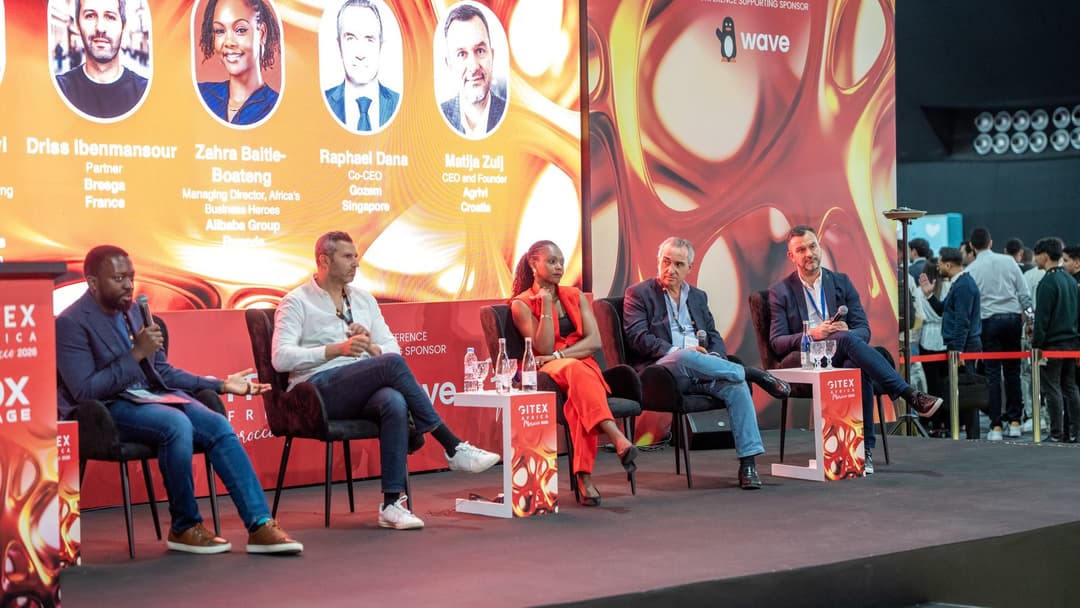Panel speakers at GITEX Africa 2026 discussing how startups scale digital agriculture solutions across the African continent