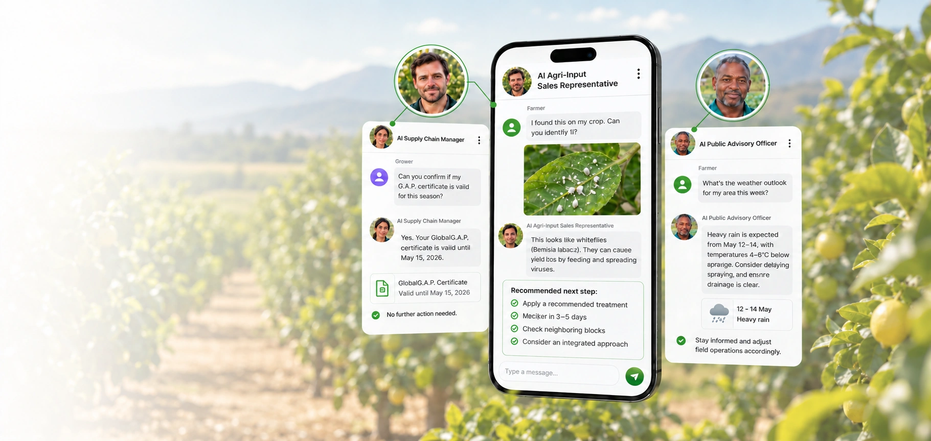AGRIVI AI Engage conversational interface