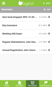 App AGRIVI Reminders