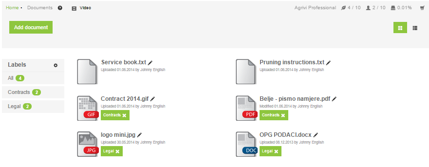 Managing Documents AGRIVI