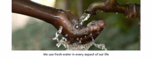 Hand under water tap