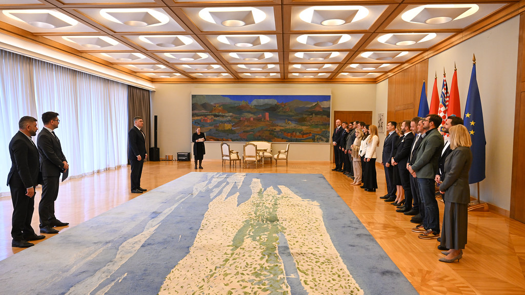 Group photo of “Manager of the Year 2025” laureates at the Office of the President of the Republic of Croatia in Zagreb.