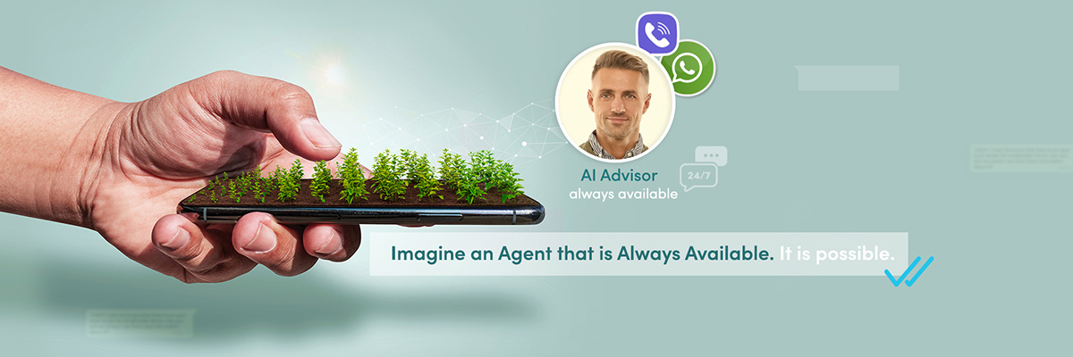 agricultural AI advisory program farmer receiving real-time advice via smartphone AGRIVI AI Engage