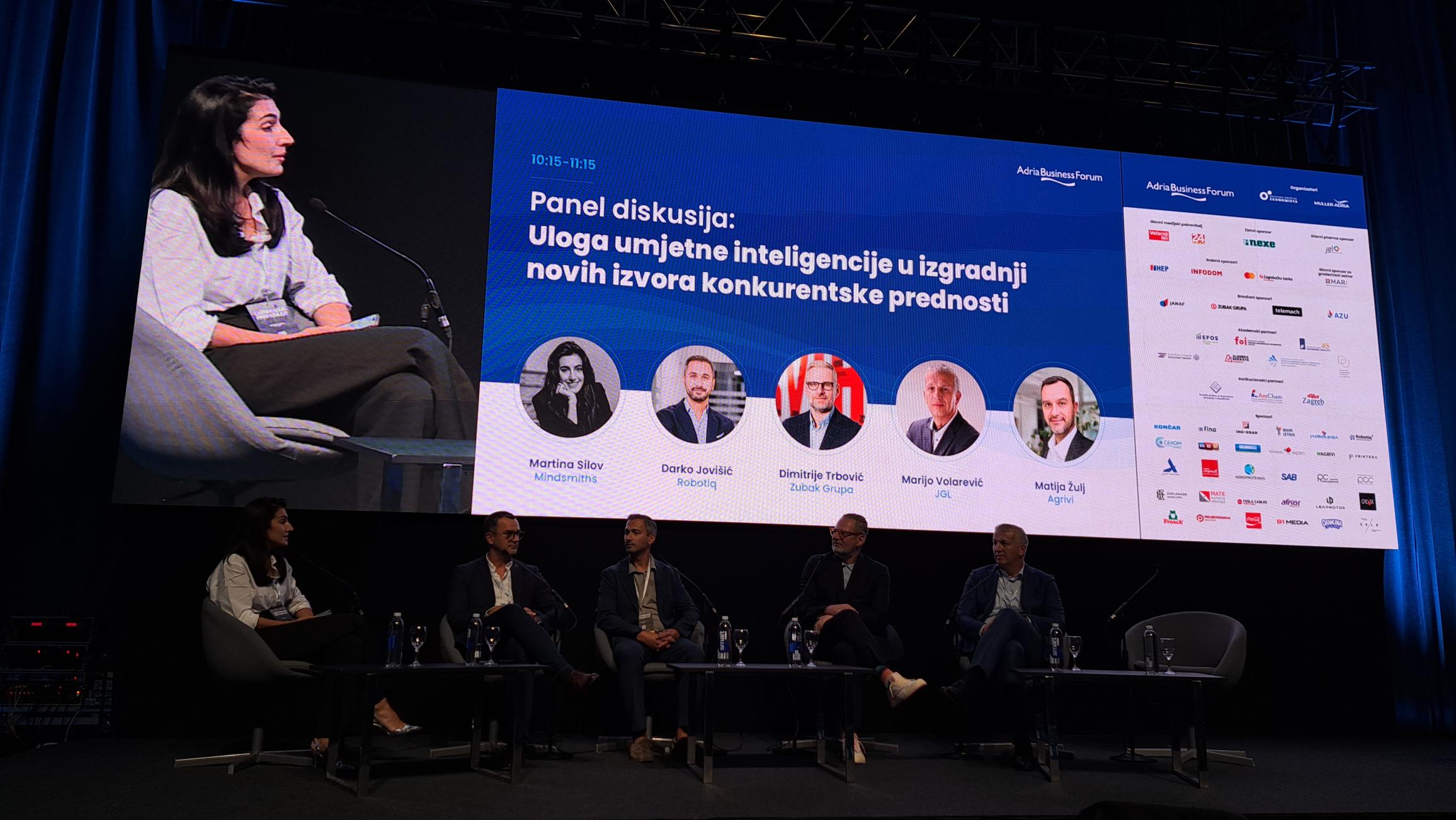 AI competitive advantage panel discussion at Adria Business Forum 2026 in Zagreb