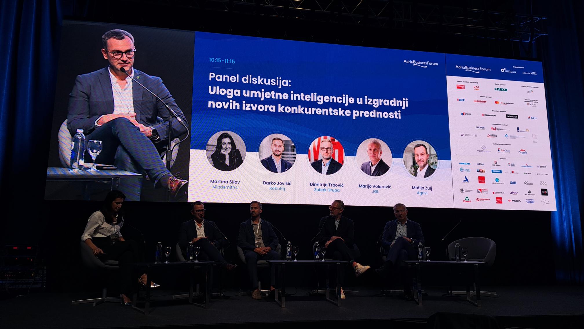 AGRIVI CEO Matija Zulj on Adria Business Forum 2026 panel on AI competitive advantage in Zagreb